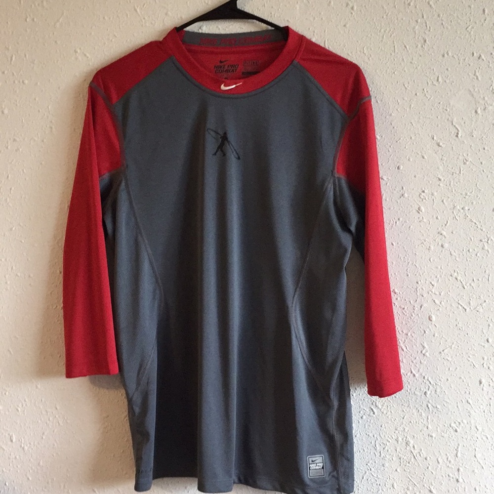 Nike Pro Combat Baseball 3/4 Quarter Sleeve